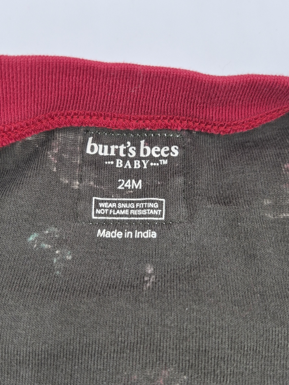 BURTS BEES Christmas Bear Baby Footed Pajama Organic Cotton 24 Months - Picture 6 of 11
